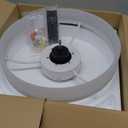 VOLISUN Low Profile Ceiling Fans with Lights and Remote,15.7in Modern Ceiling Fan Flush Mount, 3000K-6500K Dimmable Bladeless LED Fan Light, White Fandelier Ceiling Fans with Lights for Bedroom