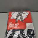 fun shack Black and White Striped Suit Mens Costume, Halloween Costumes for Adults, Halloween Costumes for men (XX-Large)