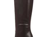 Lovee Cosee Women's Knee High Boots 2025 Chunky Block Heel Square Toe with Side Zipper Fall Winter Comfort Boots for Work Commute Office Walking & Night Events (7, Chocolate-pu)