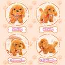 Tagitary Plush Toys Puppy Electronic Toy Dogs That Walk and Bark,Tail Wagging Fake Dog Interactive Dog Toy for Kids with Leash,Easter Christmas Birthday Gift for Toddlers Kids