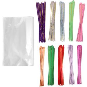 OATIPHO 100pcs Bow Ribbon Organza Bags Bulk for Birthday Party Thank You Bachelorette Bag Treat Sweets Snack Supply