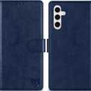 ZZXX for Samsung Galaxy S23 FE Wallet Case with [RFID Blocking] Card Slot Kickstand Magnetic Closure Leather Flip Fold Protective Phone Case for Galaxy S23 FE 5G Case Wallet(Blue-6.4 inch)