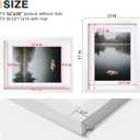 Egofine 12x16 Picture Frame White Covered by Plexiglass Made of Solid Wood, Display Pictures 9x12 and 11x14 with Mat or 12x16 Without Mat for Wall Mounting