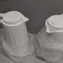 2 Pcs 34 oz Thermal Coffee Carafe for Keeping Hot/Cold Double Wall Vacuum Carafe with Insulated Glass Liner and Wood Handle Coffee Pot Container for Drinks Milk Tea Chocolates(White)