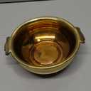 PARIJAT HANDICRAFT Ethnic Design Decorative Brass Urli Traditional Bowl Showpiece 4 Inch Width, Golden