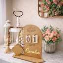 Ramadan Advent Calendar 2026 Countdown Calendar Decorations for Home, 30 Days Til Eid Sign, Wood Radaman Gifts for Women, Ramadans Table Decor     (Color 1)