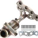 Front Exhaust Manifold Catalytic Converter Compatible with Mini For Cooper 2007 2008 2009 2010 2011 2012 2013 2014 2015,Replace 641420,1.6L