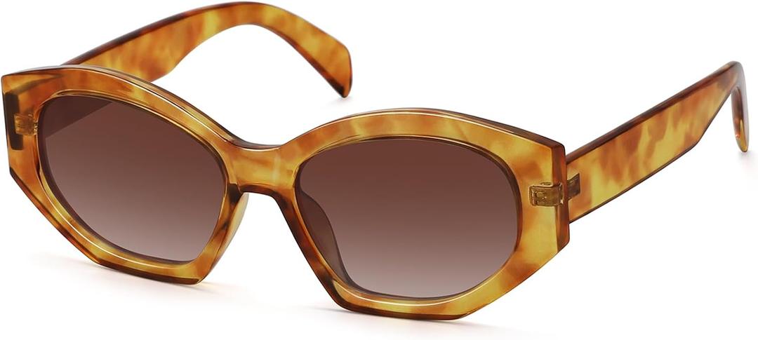 Hexagonal Polarized Sunglasses for Women Men Retro Trendy Designer Shades Sunglasses FZN815