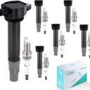 UF502 Ignition Coil Pack 7781 Spark Plugs 6PCS For Chrysler 300 Pacifica SebringTown & Country,for Dodge Avenger Grand Caravan Challenger Journey Charger Magnum,Volkswagen Routan 2.7L 3.5L 3.7L 4.0L