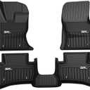 3W Floor Mats Fit 2017-2025 2026 Range Rover Land Rover Velar/Jaguar F-Pace, TPE All Weather Custom Fit Floor Liner for Range Rover Velar 1st and 2nd Row Full Set Car Liners Black