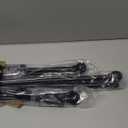 Matte Black Telescoping Curtain Rods - 72 to 144 Inch, 1 Inch Diameter Heavy Duty, Adjustable Window Treatment