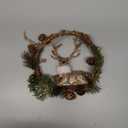 2pcs Small Christmas Wreaths for Front Door, 9-inch Mini Wreaths for Cabinets, Kitchen, Window, Golden Reindeer