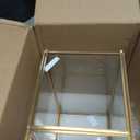 Okllen Glass Wedding Card Box with Lock and Slot, Gold Rim Envelop Box Gift Holder, Vintage Clear Card Box for Wedding Reception, Baby Shower, Birthday, Graduation (Glass Box and Lock Only)