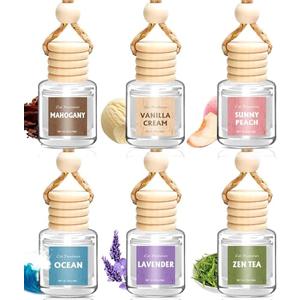 AROIC Car Air Freshener for Women, 4 Pack Air Freshener Diffuser, Hanging Air Fragrance Essential Oil Diffuser, Car Scents Accessories Cute Car Interior Decor, Romantic Valentines Day Gift for Her