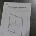 Chabatree Shower Door 60" W x 76" H Frameless Sliding Shower Door,Frameless Shower Door with Sealing Strip and Waterproof Handle,5/16"(8mm) Clear Tempered Glass,Stainless Steel Hardware,Silvery