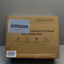 Weatherproof Heated Cat House for Outdoor in Winter, Heated Cat Bed Kitty Shelter with Cat Heating Pad, Insulated & Safe Escape Door, Warm House for Outside Stray Cat(Green, 12.6"x16.5"x16.9")