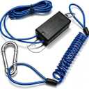 Upgraded Trailer Breakaway Switch, 12V Trailer Breakaway Kit with 4 ft Stainless Thick Steel Coiled Cable, Large Hook, Heavy-Duty Trailer Brake Away Kit, Easy Install for RVs, Boat Trailers and More