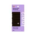 GIMME Beauty Thick Hair Extra Stretch Bands - Patent-Pending Design for Maximum Hold - Premium Ties for Thick & Curly Hair - Sleek & Strong Hold - Dark Brown, 6 Pack