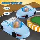Hamster Exercise Ball Sports Car with Detachable Transparent Running Ball and Carriage, 2 Pcs - Quiet Exercise Toy Kit for Dwarf Hamsters, Mice and Gerbils - Easy to Assemble, No-Noise Night Running