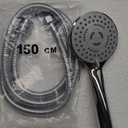 Veken Wide Rain Shower Head with Handheld, High Pressure Rainfall Showerhead Combo with Arm for Bathroom Accessories, Home Decor, Detachable Dual Shower with Multi Modes Handheld Spray, Silver Chrome (Standard Flow(2.5GPM))