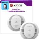 Kidde Smoke and Carbon Monoxide Detector, AA Battery Powered with LED Status Lights, 85 dB Alarm, 5 inches, 30CUDR, 1 Pack