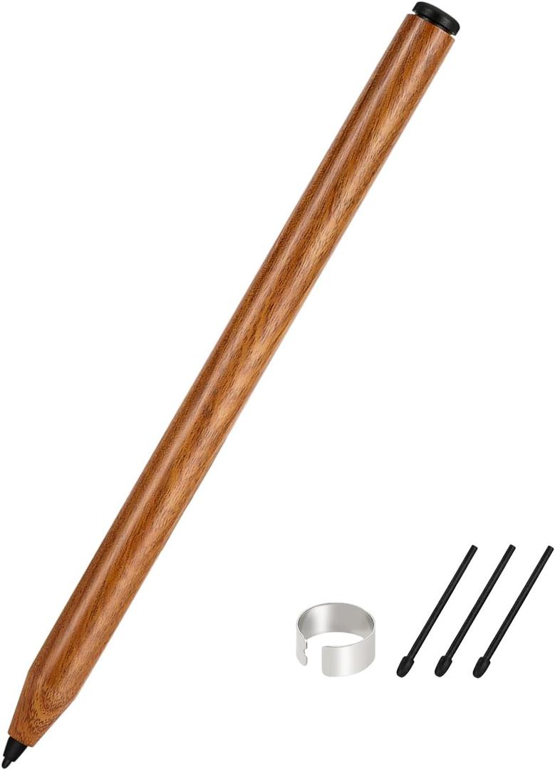 EMR Stylus for Remarkable 2 Pen with Eraser, Digital 2 Marker Plus Alternative Replacement Pen with 4096 Pressure Sensitivity, Palm Rejection, Kindle/Samsung/Remarkable 2 with 3 Nibs (Brown)