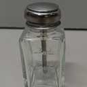 6 Oz/ 180ml Empty Glass Pump Dispenser Bottle, Square Refillable Push Down Pump Dispenser Alcohol Makeup Nail Polish Remover Bottles with Cap, 1 Pack (Metal Core)