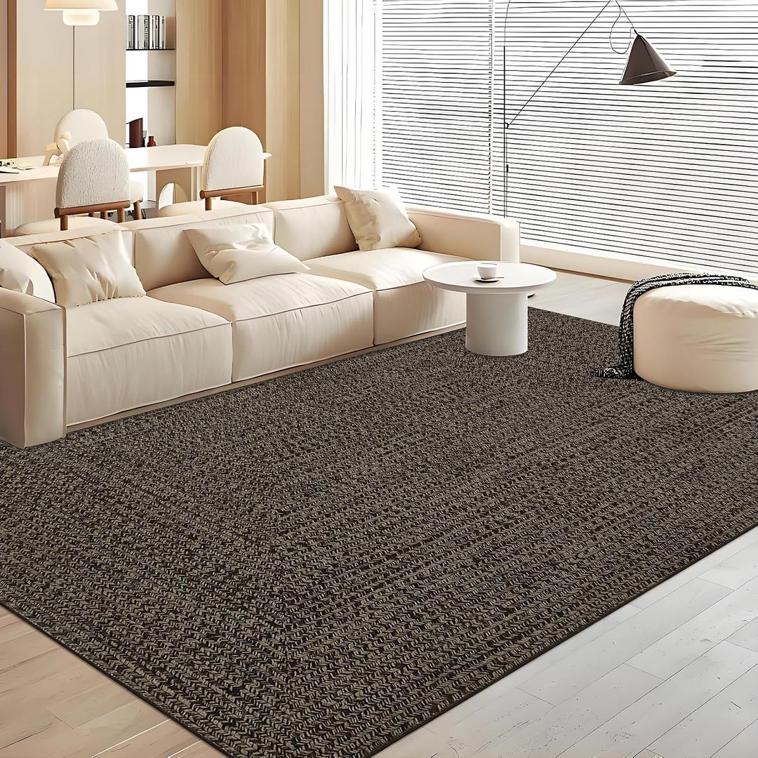 Modern Washable Rugs 8x10 Area Rug for Living Room Soft Bedroom Rug Print Braided Rug Farmhouse Large Area Rug Non Slip Throw Rugs Stain Resistant Carpet for Nursery Dining Room 8'x10'