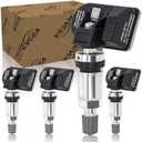 TPMS Sensors Set of 4 - tire pressure sensor Compatible with BMW 328i 335i E90 E91 E92 E93 528i 535i F10 F07 X3 F25 X5 E70 128i 135i M3 M5 Z4 2010 2011 2012 2013 Replace#36106856227 36106790054