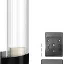 QWORK Cup Dispenser, Water Dispenser Disposable Cup Holder Rack Fits 7oz - 12oz Cone or Flat Bottom Cups, Pull Type Paper Water Cup Dispenser, Paste or Screw Plate Wall Mount