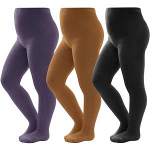 vanberfia Warm Tights for Baby Girl: Winter Cotton Cable Knit Stocking - Thick Toddler Legging for Various Occasions (8-10 Years, Cll17084)