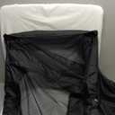 Pamo Babe Travel Crib - Lightweight Baby Playard with Zip Door, Carry Bag for Airplane - Easy to Carry (Black)