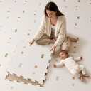 0.6" Thick Baby Play Mat, Interlocking XPE Foam Floor Tiles 3.7 x 5.5 ft