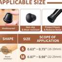 Ezprotekt 3/4" Rubber Chair Leg Caps, 24 Pcs Round Non-Slip Chair Leg Floor Protectors, Furniture Stool Leg Feet Covers for Bar, Tables, Patio Metal Legs, Black (Fit: 0.63" - 0.75")