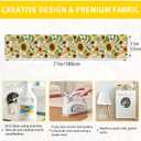 Table Runner Sunflower Leaves Table Runners Summer Seasonal Kitchen Dinning Decor for Indoor Outdoor Holiday Home Wedding Party 13x70 Inch