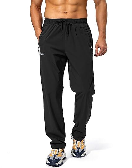 Pudolla Men's Workout Athletic Pants Elastic Waist Jogging Running Pants for Men with Zipper Pockets
Size L
