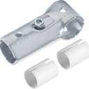 20 Sets T Pipe Connector Tee Clamp Fittings, Fits 3/4" EMT Conduit with PE Adapter Shims