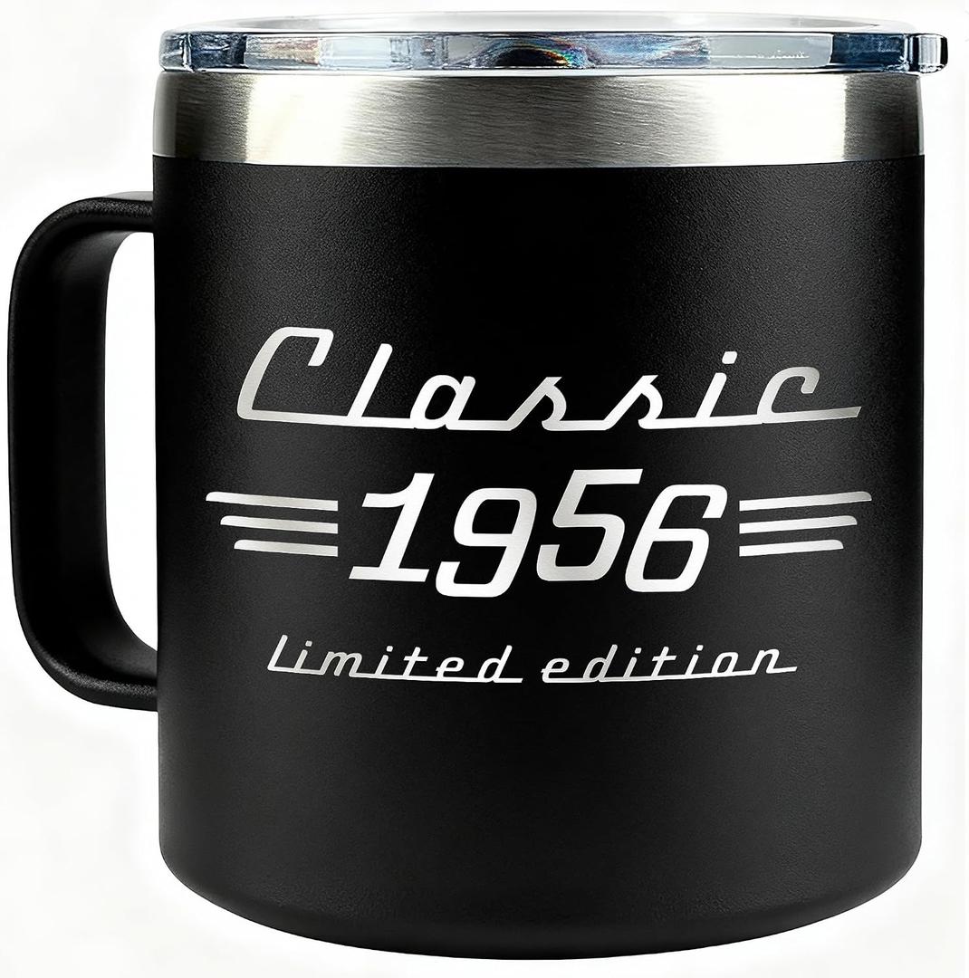 70th Birthday Gifts for Men, Dad - Mens Birthday Gift Ideas, Dad Birthday Gift, mens Gifts Ideas - Funny, Gag Gifts for Men - 1956 Birthday Gifts for Men Mug 14Oz Stainless Steel