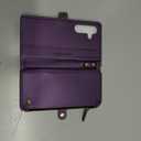 Defencase Compatible with Samsung Galaxy S24 Case Wallet with RFID Blocking Card Holder for Women Men, Soft PU Leather Magnetic Snap Flip Zipper Strap Wallet Phone Case Fit for Galaxy S24 6.2", Purple