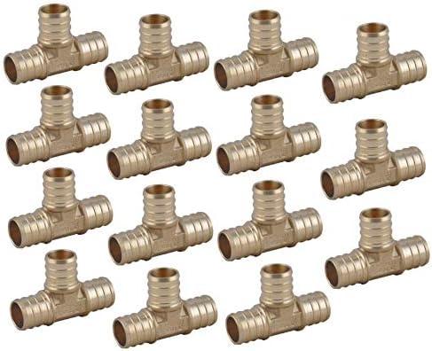 LD Valve-F1807 PEX Fittings-3/4" Pex Tee for PEX Tubing (15-Pack)