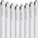 8 Pack 21 Inch T5 Fluorescent Light Bulb 13 Watt F13T5/WW Compatible with Sylvania Satco Philips GE Under Cabinet Tube Light Warm White 800 Lumen G5 Base 8 Count