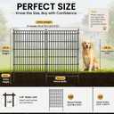 10 Panels No Dig Garden Fence Animal Barrier, 34in(H) × 22.5ft(L) Decorative Metal Outdoor Dog Fence, Rustproof Pet Fencing for Yard, Patio, Flower Bed -Temporary Fencing| Easy to Install