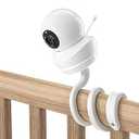 oioaahkeo Crib Mount for Babysense Baby Monitor, No-Drill Mount Suitable for V43 and HD S2 Models (White)
