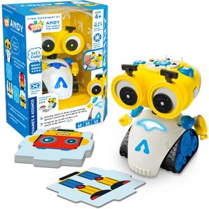 Thames & Kosmos Andy: The Code & Play Robot | Screen-Free Coding & Robotics Kit for Ages 4+ | Pre-Built Robot w/Intuitive Buttons for Preschoolers to Start Programming! | No Smart Device Required, Medium