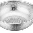 Stainless Steel Colander, 3-Quart Micro-Perforated Metal Colander Strainer with Handle for Kitchen/Draining Pasta/Rinsing Vegetables Fruits,Dishwasher Safe - 8.8 Inches