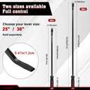 TOOLEAGUE 25" Angled Tip Handled Pry Bar with Striking Cap, Curved Pry Bar
