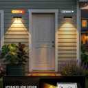 Brightown 12 Pack Solar Lights Outdoor Waterproof, Color Changing Solar Fence Deck Step Flood Lights, Warm White & RGBCW 11 Color, IP65 Waterproof Garden Lights for Outside Backyard Yard Step Patio