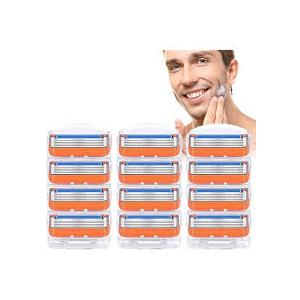 24Pcs Premium Razor Blades for Men compatible gillette fusion 5 blades refills -5-Layer Stainless Steel Refills Compatible with Fusion 5 Style Razors,Smooth Shaving Replacement Cartridges Value Pac