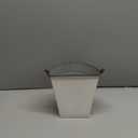 Galvanized Half Round Bucket Wall Planters, Rustic Hanging Decor, 6.75 Inches