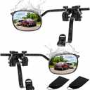 2 Pack Universal Clip on Towing Mirrors Extensions for Towing 360 Degree Adjustable Rotation Convex Rearview Mirror Extenders with Rainproof Cover and Storage Bags for RV Car Truck Trailer SUV (2)